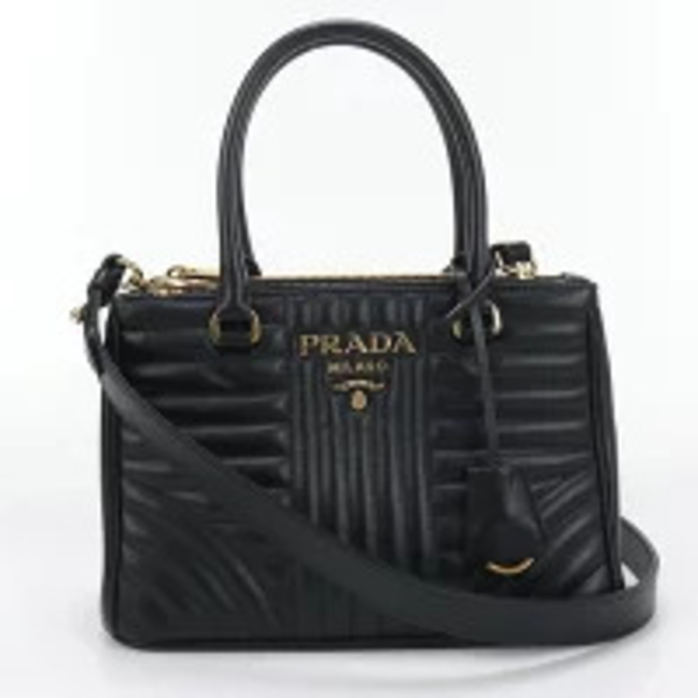 Prada Tote Bag Leather Black Handbag